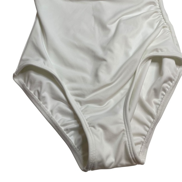 MICHAEL Michael Kors One Shoulder Underwire One Piece Swimsuit White Size 6 New - Picture 6 of 8